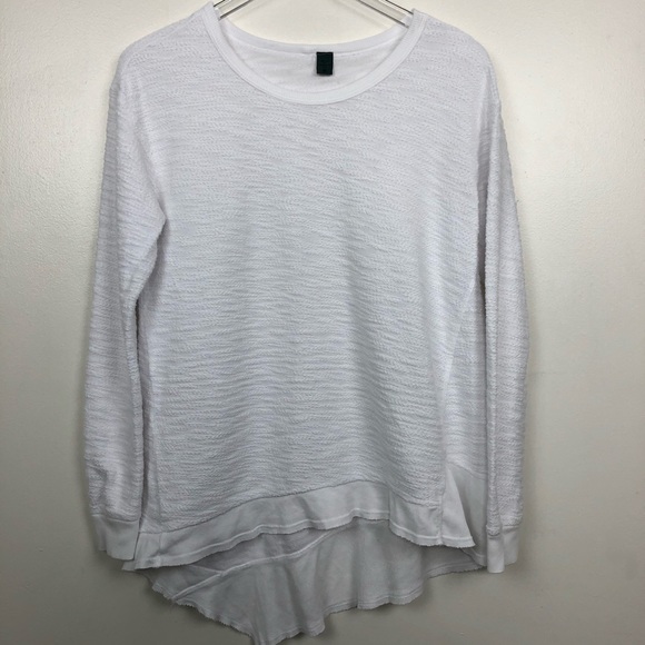 Anthropologie Tops - Left of Center White Asymmetrical Hem White Top